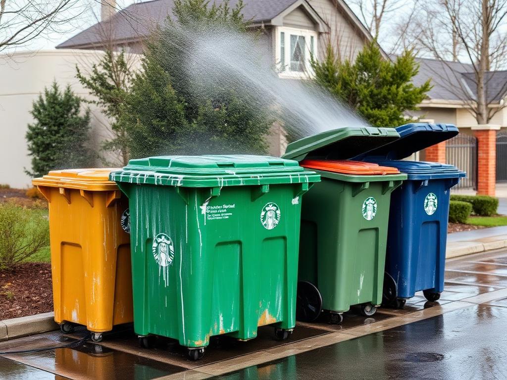 Garbage bin cleaning service